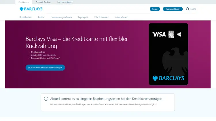 Die Barclays Visa-Kreditkarte Ein umfassender Überblick