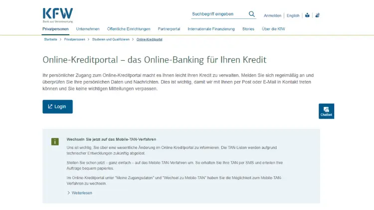KfW Bankengruppe So überprüfen Sie den Kreditstatus online