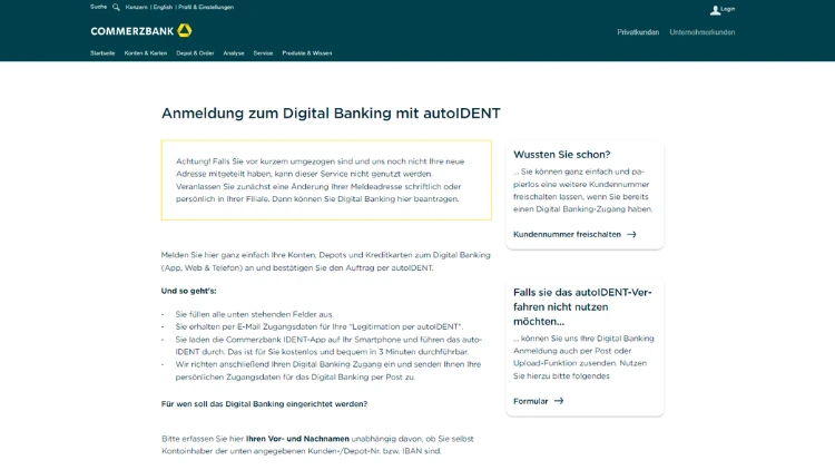 Commerzbank Online-Banking beantragen So funktioniert es
