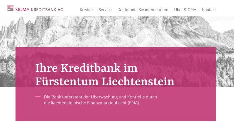 Sigma Kreditbank Liechtenstein Kredit ohne Schufa
