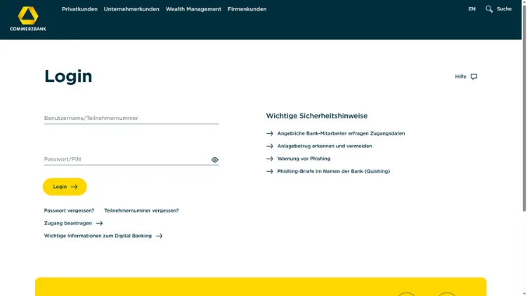 Commerzbank Online-Banking Login: So geht es einfach