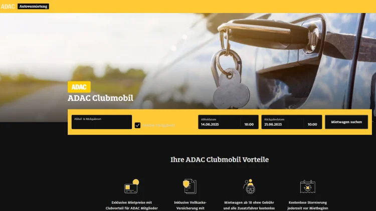 ADAC Mietwagen ADAC Clubmobil Autos deutschlandweit