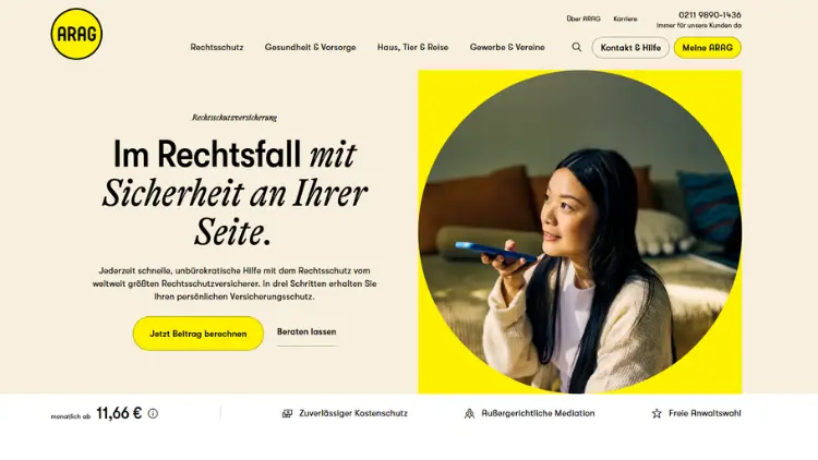 ARAG Rechtsschutzversicherung - Leistungen und Details
