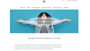 Advanzia Bank S.A. gebührenfreie Mastercard Gold