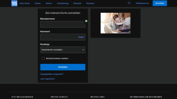 Amex mein Konto American Express Online-Banking Login