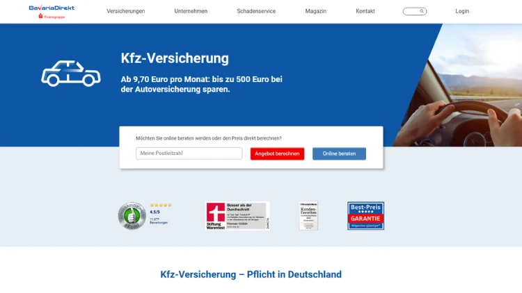 BavariaDirekt Kfz-Versicherung – Leistungen & Vergleich