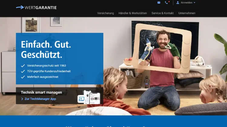 Geräteschutz für Handy, TV & Fahrrad mit Wertgarantie AG