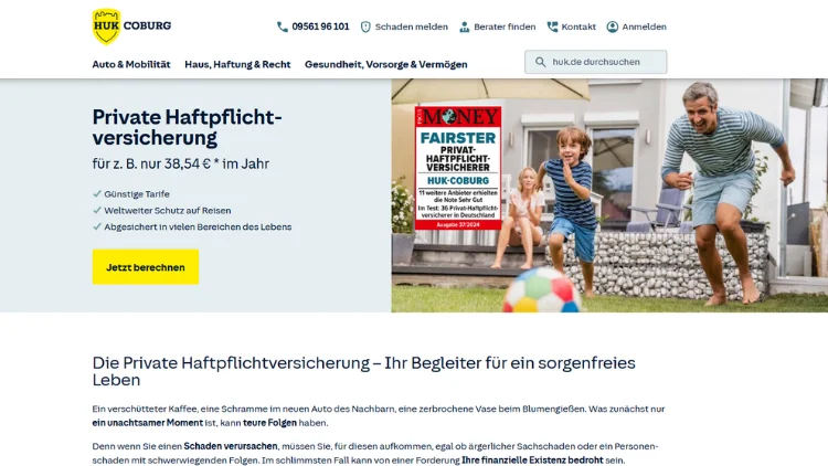 HUK COBURG Private Haftpflicht – Tarife & Leistungen