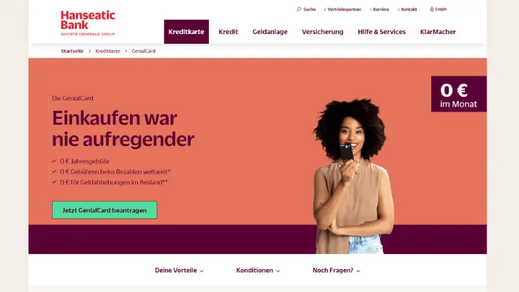 Hanseatic Bank GenialCard – Visa-Kreditkarte im Test