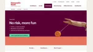 Hanseatic Bank Tagesgeld – Sicheres Tagesgeldkonto