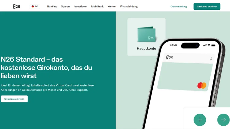 N26 Basiskonto eröffnen – Kostenloses Girokonto beantragen