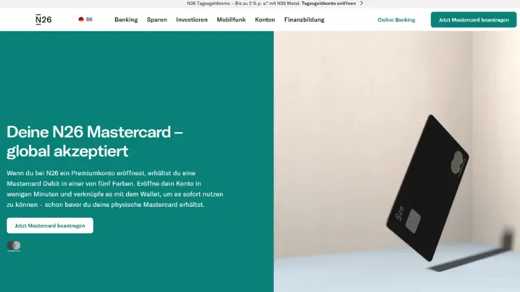 N26 Mastercard Debit – Vorteile & Infos zur Kreditkarte