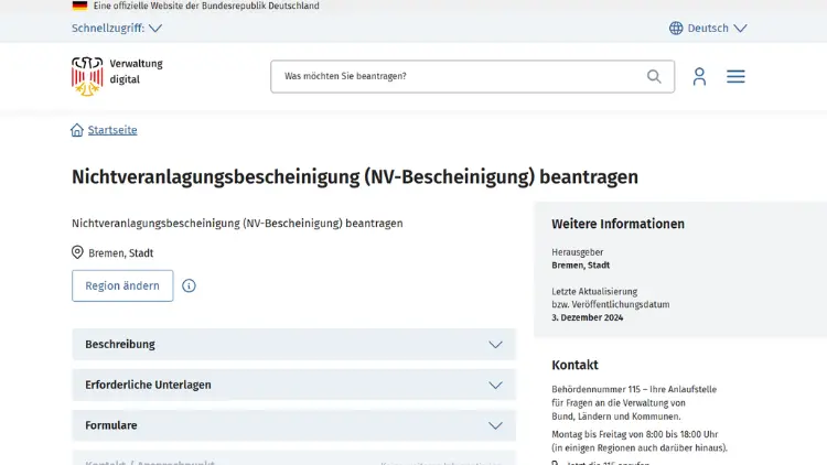 NV-Bescheinigung Anspruch – Wer bekommt sie
