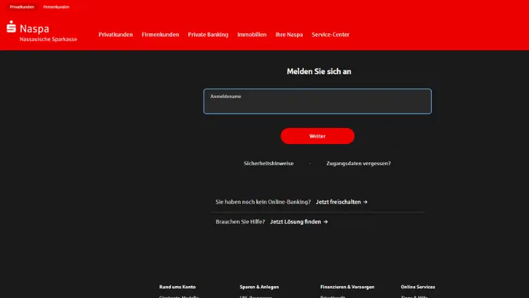 Nassauischen Sparkasse Naspa Online Banking Login