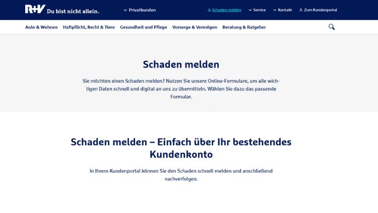 R+V Versicherung – Schaden schnell und einfach melden