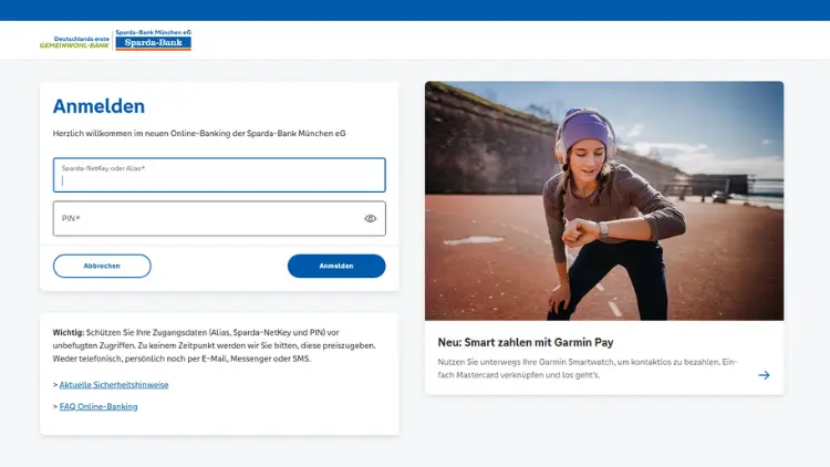 Sparda-Bank München Sparda M Online Banking Login