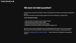 Trade Republic Auszahlung Dauer & Gebühren