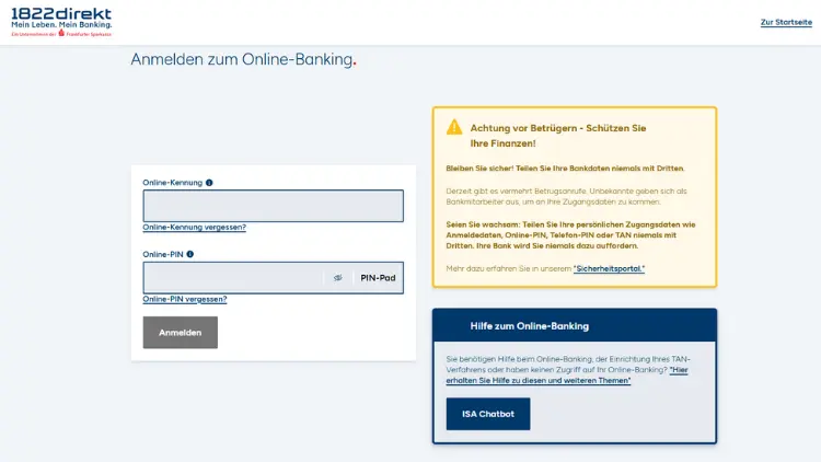 1822direkt Login – Konto Online-Banking einloggen