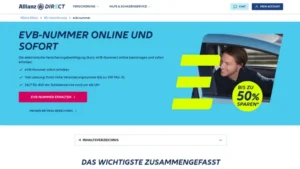 Allianz Direct Kfz-Versicherung eVB-Nummer online beantragen
