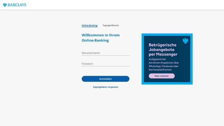 Barclays Login – Mein Konto Online-Banking Einloggen
