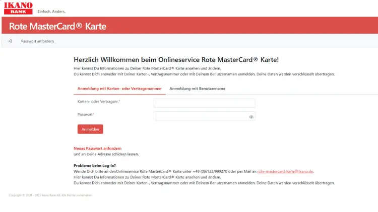 Ikano Bank Rote MasterCard Login – Online-Banking einloggen