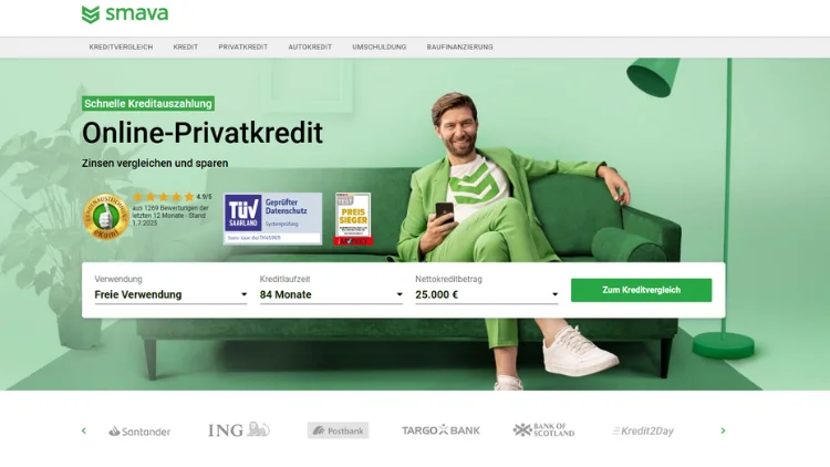 SMAVA Privatkredit vergleichen und beantragen