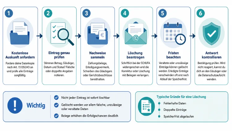 Schufa-Eintrag selbst löschen: So klappt es wirklich