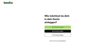 Taxfix Login – Steuererklärung-Programm einloggen
